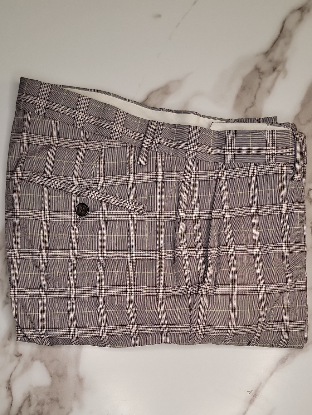 Murano Gray Plaid Dress Pants